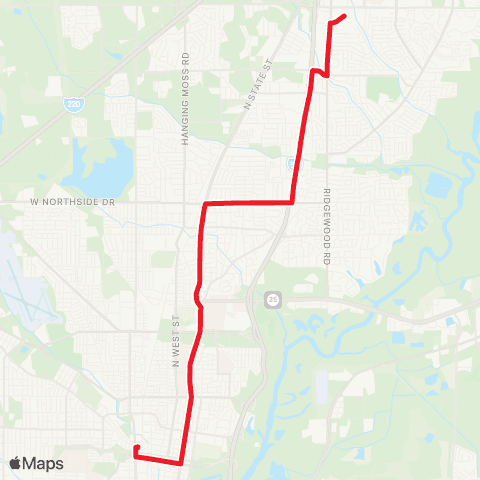 JTRAN N. State / Frontage map