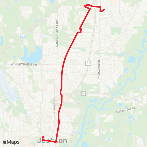 JTRAN N. State / Tougaloo map