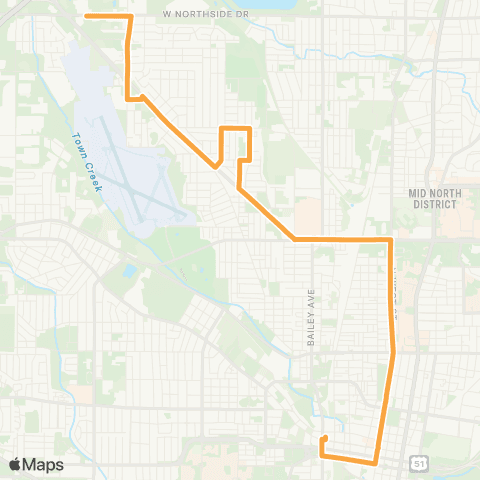 JTRAN Medgar Evers map