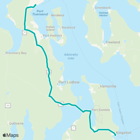 Jefferson Transit Kingston Express map