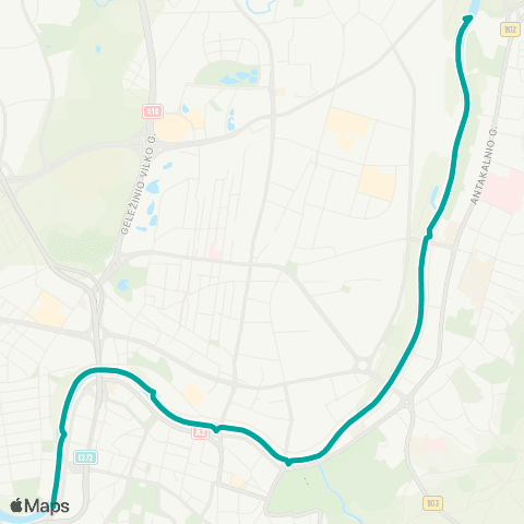 JUDU Žirmūnų Paplūdimys–Žaliasis Tiltas–Verslo Trikampis map