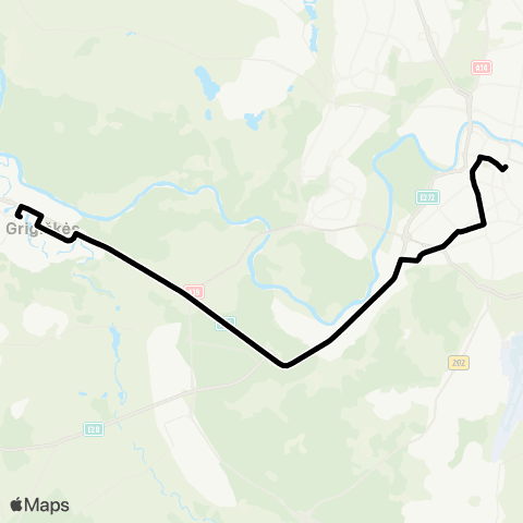 JUDU Centras–Naujamiestis–Žemieji Paneriai–Grigiškės (Apylanka Per St. Mo Muziejus) map