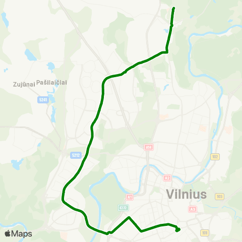 JUDU Santariškės–Laisvės Pr.–Stotis map