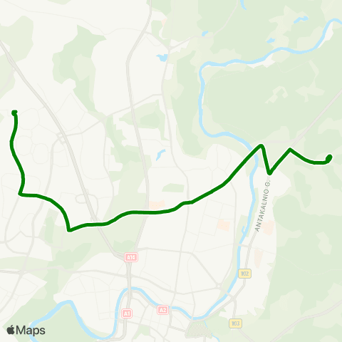 JUDU Perkūnkiemis–Ozo G.–Saulėtekis map