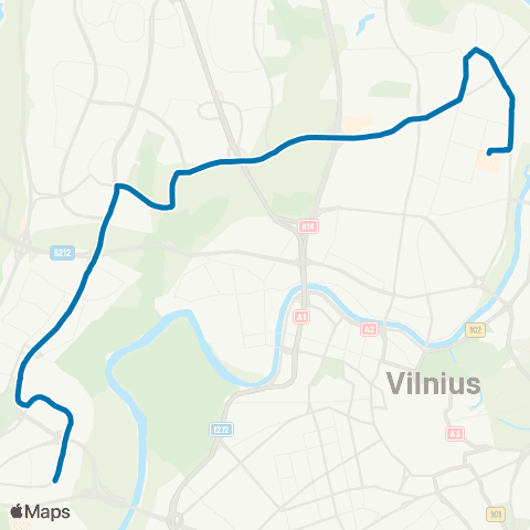 JUDU Šiaurės Miestelis–Verkių G.–Viršuliškės–Lazdynai map