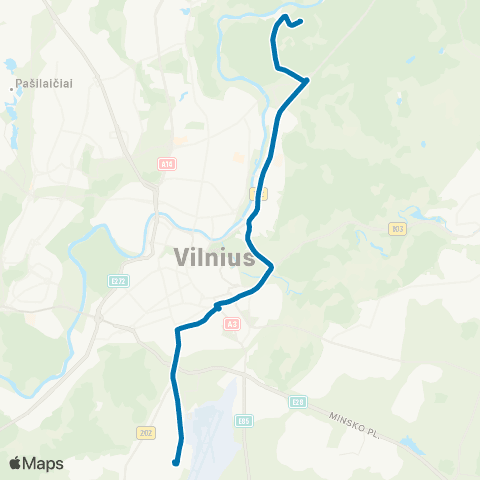 JUDU Žolyno G.–Antakalnis–Turniškės map