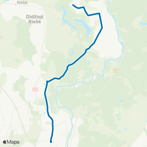 JUDU Žalgirio–Kalvarijų G.–Balsiai–Naujaneriai–Pagubė map