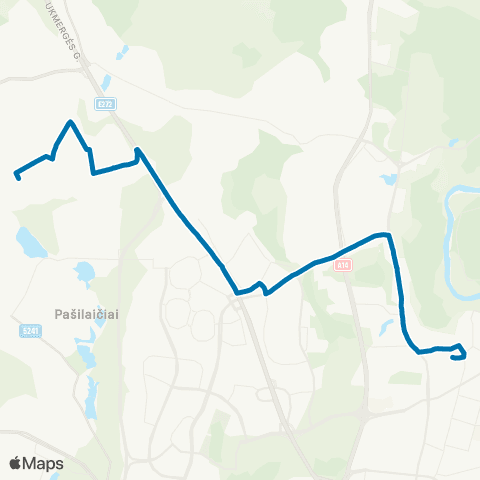JUDU Tarandė–Ukmergės G.–Pašilaičiai map