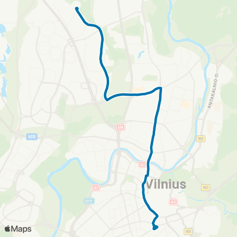 JUDU Fabijoniškės–Kalvarijų–Pylimo G.–Stotis map