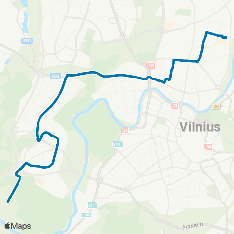 JUDU Šiaurės Miestelis–Kernavės G.–Lazdynai–Lazdynėliai map