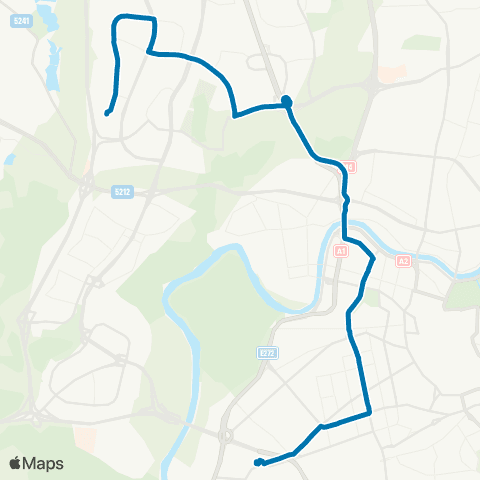 JUDU Justiniškės–Centras–Naugarduko G.–Vilkpėdė map