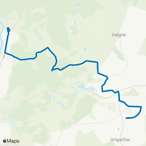 JUDU Antakalnis–Rokantiškės–Parko–Linksmoji G. map
