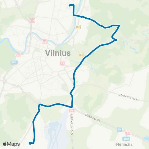 JUDU Šiaurės Miestelis–Antakalnis–Rokantiškės–Egliškės map