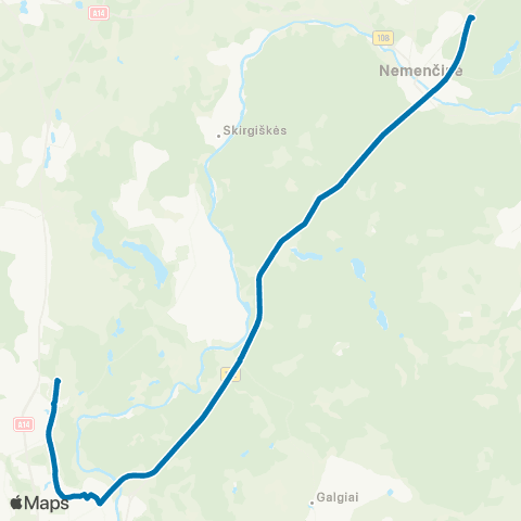 JUDU Santariškės–Mažieji Gulbinai–Didžiųjų Gulbinų G. map