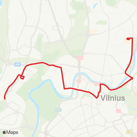 JUDU Karoliniškės–Žvėrynas–Šiaurės Miestelis map