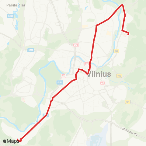 JUDU Žirmūnai–Kalvarijų–Tauro G.–Žemieji Paneriai (Apylanka Be Reformatų St.) map