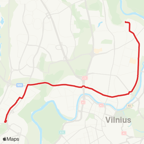 JUDU Karoliniškės–Šeimyniškių G.–Žirmūnai map