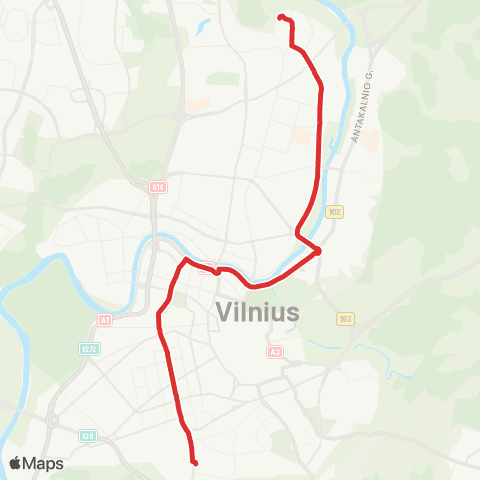 JUDU Žirmūnai–Naujininkai map