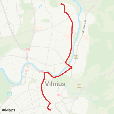 JUDU Žirmūnai–Žygimantų–Pylimo G.–Stotis map