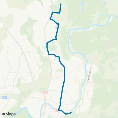 JUDU Kalnų Parkas–Kalvarijų G.–Didlaukio G.–Santariškės map