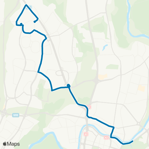 JUDU Kalnų Parkas–Centras–Justiniškės map