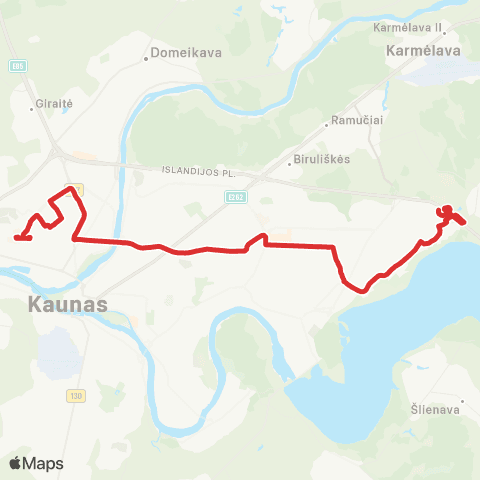 Kauno Viešasis Transportas Kauno Ligoninė (Šilainiai) - Neveronių G. map