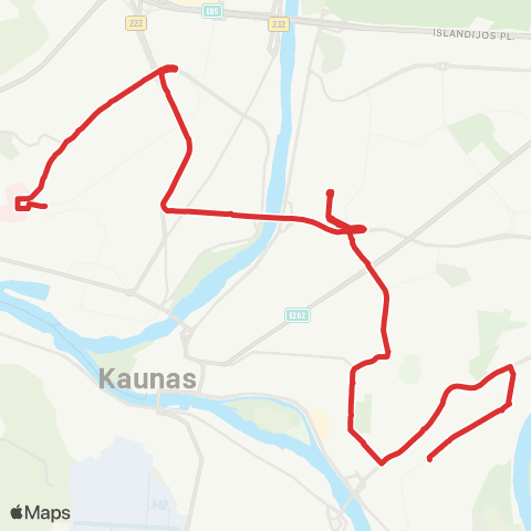 Kauno Viešasis Transportas Kauno Ligoninė (Šilainiai) - Prancūzų G. map