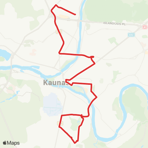 Kauno Viešasis Transportas Vytėnai - Freda map