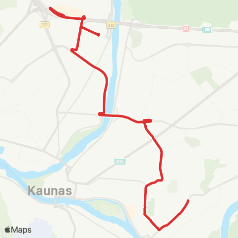 Kauno Viešasis Transportas Dainų Slėnis - Mega map