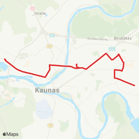 Kauno Viešasis Transportas Chemijos G. - Kaniūkai map