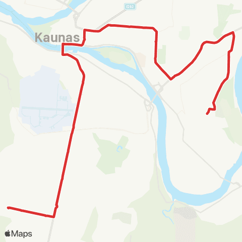 Kauno Viešasis Transportas Technikumo G. - Kauno Ligoninė (Šančiai) map