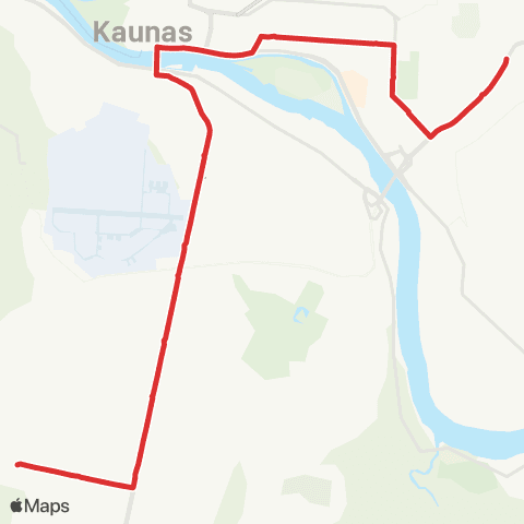 Kauno Viešasis Transportas Dainų Slėnis - Technikumo G. map