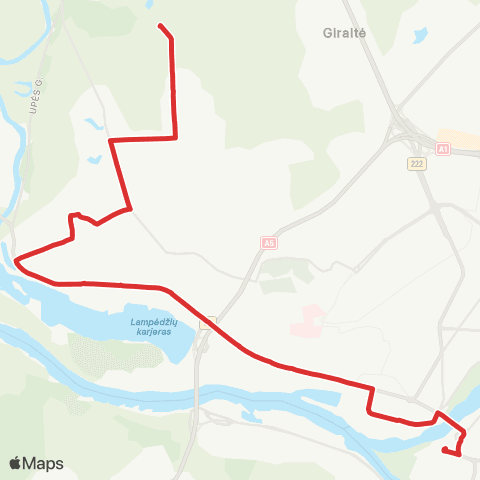 Kauno Viešasis Transportas Kauno Pilis - Liucijanavos G. map