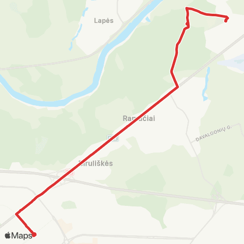 Kauno Viešasis Transportas Kovo 11-Osios G. - Karmėlavos Kapinės map