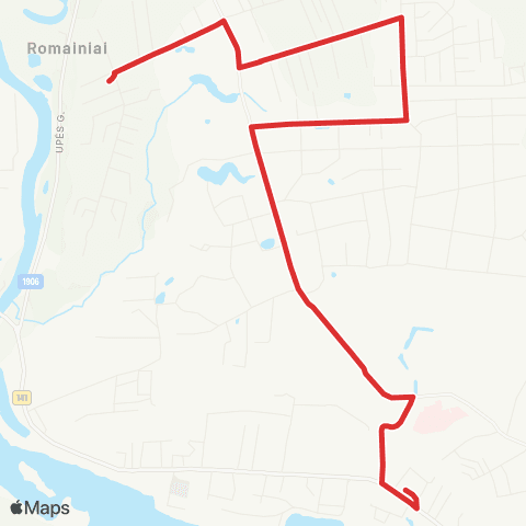 Kauno Viešasis Transportas Romainiai - Kaniūkai map