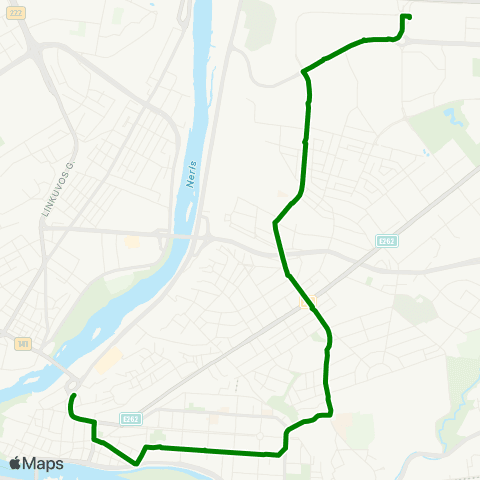 Kauno Viešasis Transportas Islandijos Pl. - Parodos G. - Kauno Pilis map