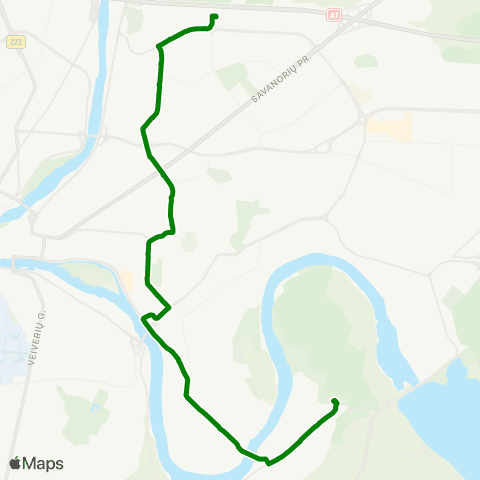 Kauno Viešasis Transportas Islandijos Pl. - Vaidoto G. map