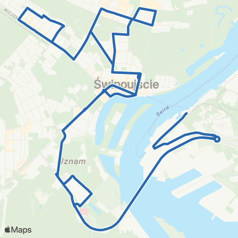 KA Świnoujście Dworzec PKP-Dworzec PKP map