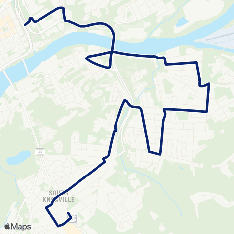 KAT 40 South Knoxville map