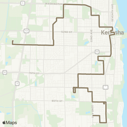 KAT Lincoln Park/S Sheridan/GTC/Indian Trail map