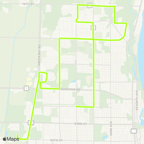 KAT Sch Route - Indian Trail HS and Academy map