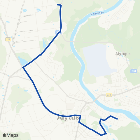 Kautra Pieninė - Panemunė - Lelijų G. map