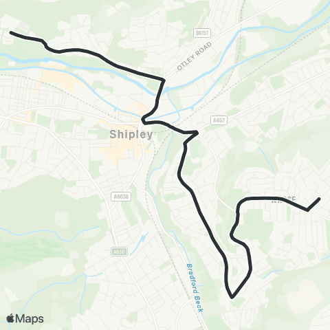The Keighley Bus Company Salt Grammar Sch E - Westfield Ln Westfield Grove map
