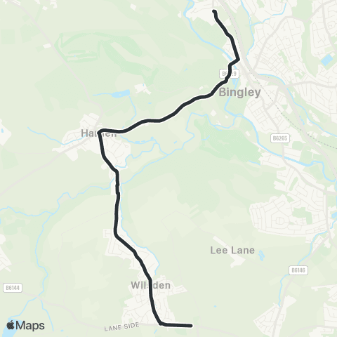 The Keighley Bus Company Haworth Rd Windy Grove - Grammar School map