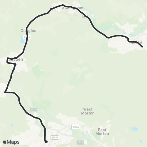 The Keighley Bus Company Cowpasture Rd Crossbeck Rd - Keighley Bus Sta Entrance map