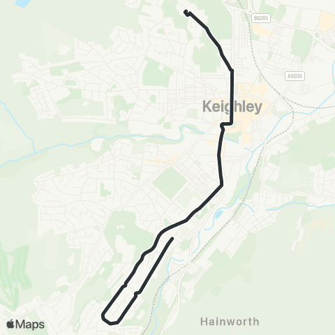 The Keighley Bus Company Holy Family Catholic Sch - Kilmeny Surgery map