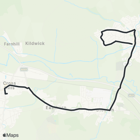 The Keighley Bus Company S Craven School Grounds - Bell Square map