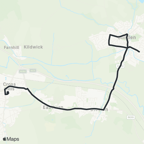 The Keighley Bus Company S Craven Sch Grounds - Howden Rd Weatherhead Pl map
