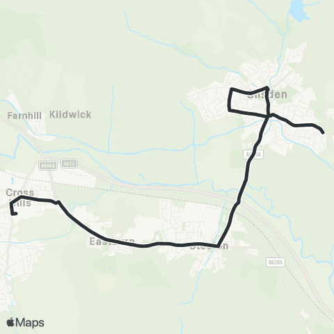 The Keighley Bus Company S Craven Sch Grounds - Howden Rd Hawber Ln map