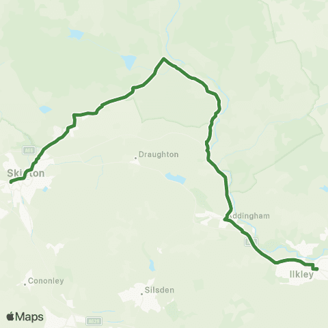 The Keighley Bus Company Bus Station Stand 1 - Ilkley Bus Station map